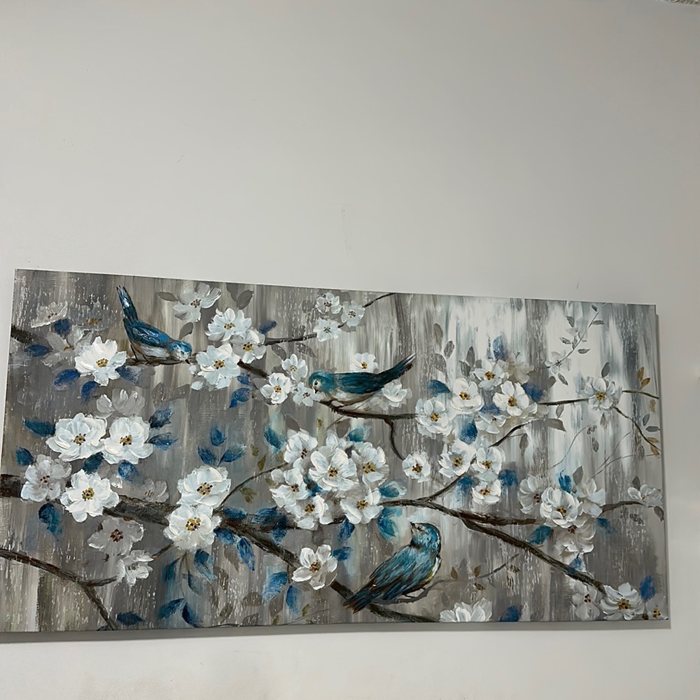 Cute flower and bird painting